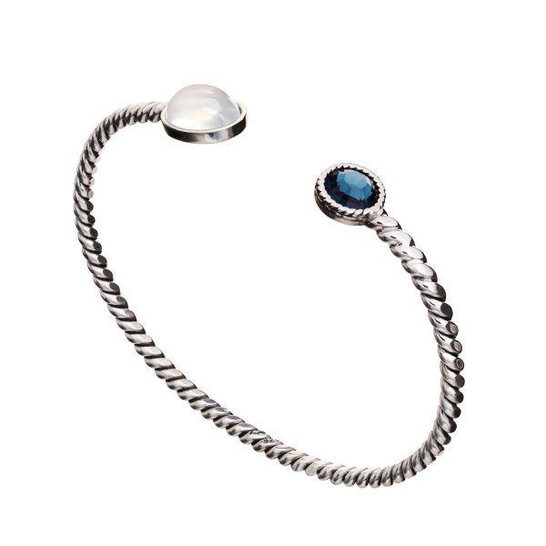 Tvunnet Armring, Hvit Månesten
