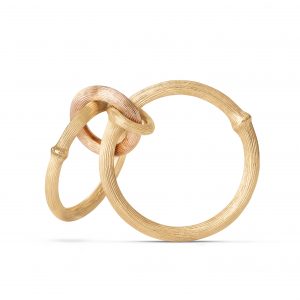 Nature Ring Gult Gull med 2 anheng
