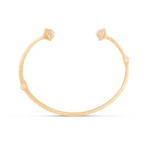 Nature armring 18 K gult gull med Rutil Qartz