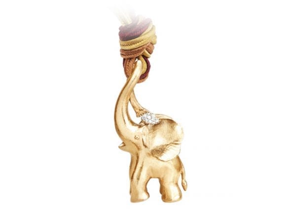 Anheng Circus Elefant 18 Karat Gull M/ 24 Brill. I Alt 0