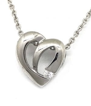 Hvitt Gull Anheng M/ Diamant