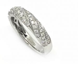 Hvitt Gull Ring M/ Diamanter Totalt 0