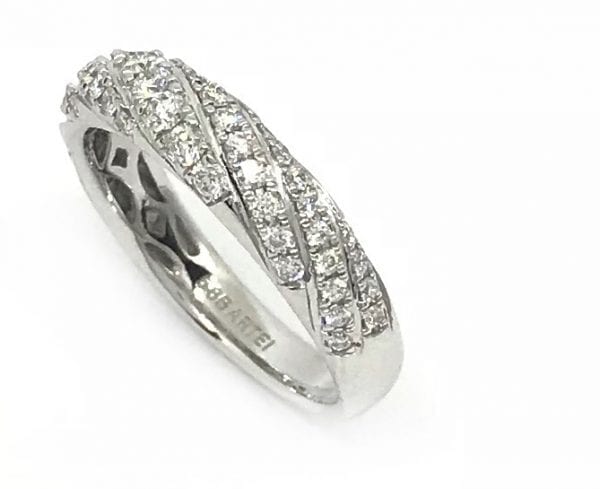 Hvitt Gull Ring M/ Diamanter Totalt 0