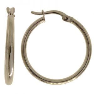 Hvittgull Øreringer 2Mm/2