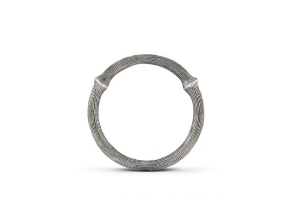 Nature Ring Nr 2 Sterling Lett Oxidert