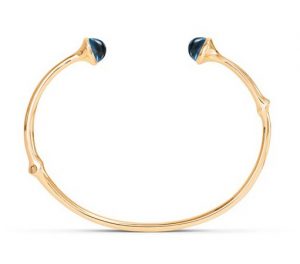 Nature Armring 18 K Gult Gull London Blue Topas