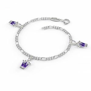 Charms-Armbånd I Sølv - Lilla Prinsesskroner