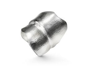 Ring Blad Large Sølv Blank