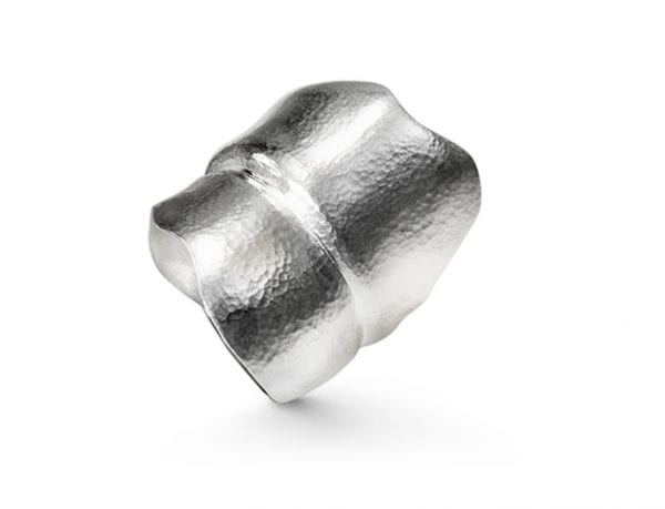 Ring Blad Large Sølv Blank