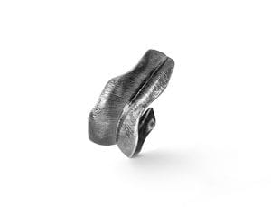 Ring Blad Mellom Sølv Oxydert