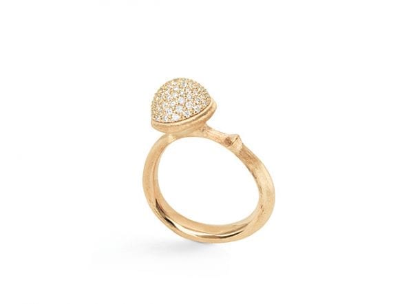 Ring Lotus Mellom Pave T.040Ct Tw Vs