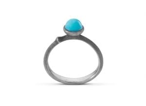 Ring Lotus Tiny Sterling Turkis