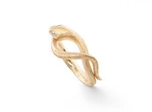 Snake Ring Lille Gult Gull