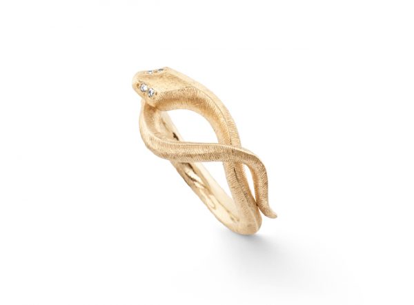 Snake Ring Lille Gult Gull