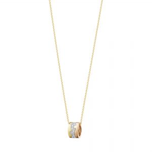 Fusion anheng  gult-, hvitt-, rose´gull  midt pavé 0.19 Ct