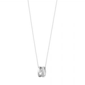 Fusion åpent anheng  hvittgull pavé 0.22 Ct