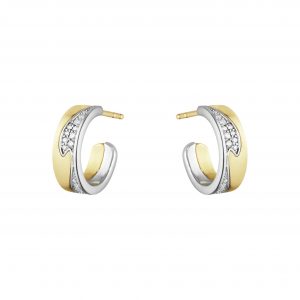 Fusion liten ørering Gult/Hvitt gull  Pavé 0.18 Ct