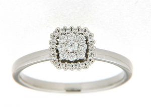 Hvitt gull  ring m/ diamanter 0,25 HSi