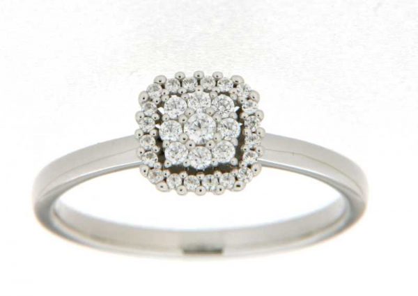Hvitt gull  ring m/ diamanter 0,25 HSi