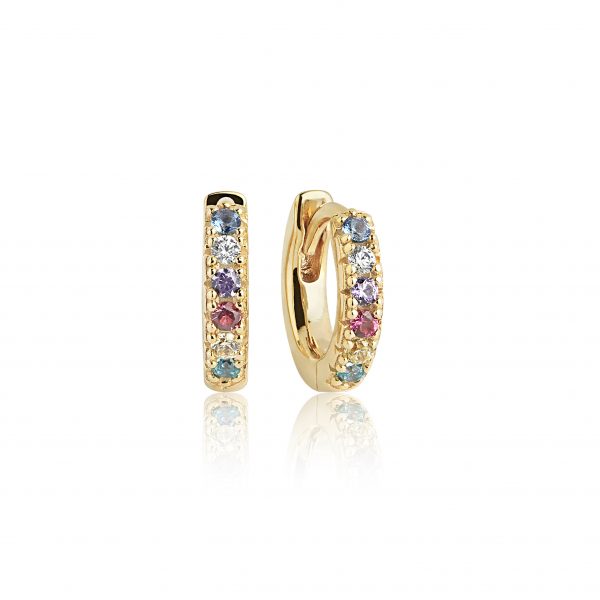 ELLERA Piccolo Earrings Gold plated Rainbow