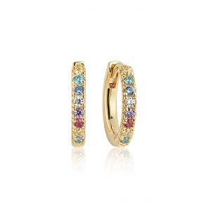 ELLERA Medio Earrings Gold plated Rainbow