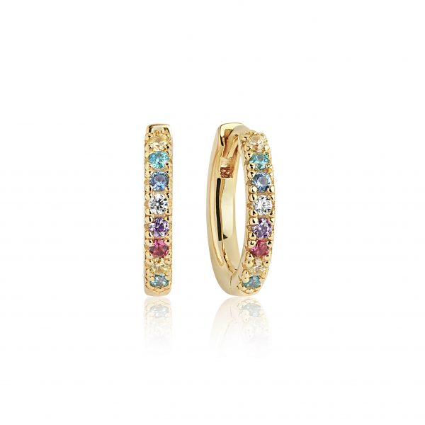 ELLERA Medio Earrings Gold plated Rainbow