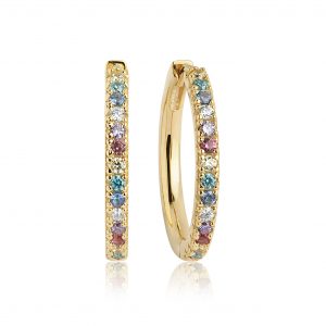 ELLERA Grande Earrings Gold plated Rainbow