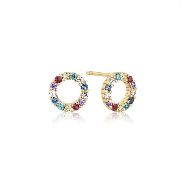 BIELLA Piccolo Earrings Gold plated Rainbow