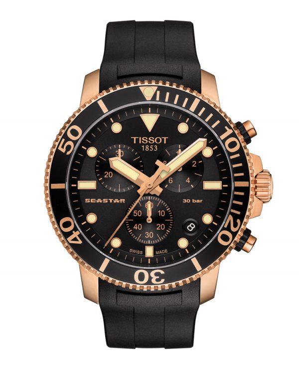 TISSOT SEASTAR 1000 CHRONOGRAPH Rose´m/ gummirem