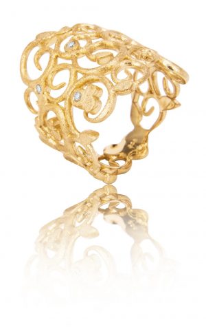 Grace ring forgylt sølv