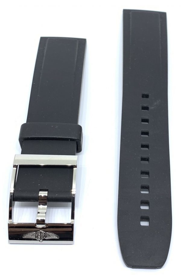 22/20 mm Sort Diver Pro II gummirem for spenne