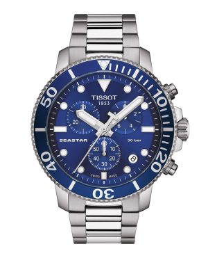 TISSOT SEASTAR 1000 CHRONOGRAPH m/ lenke - blå