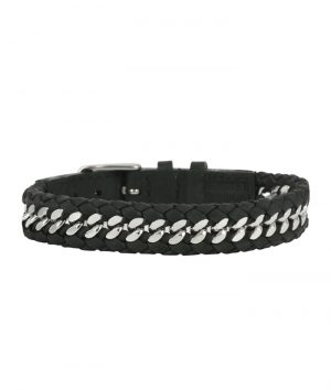 Kian armband stål/lær