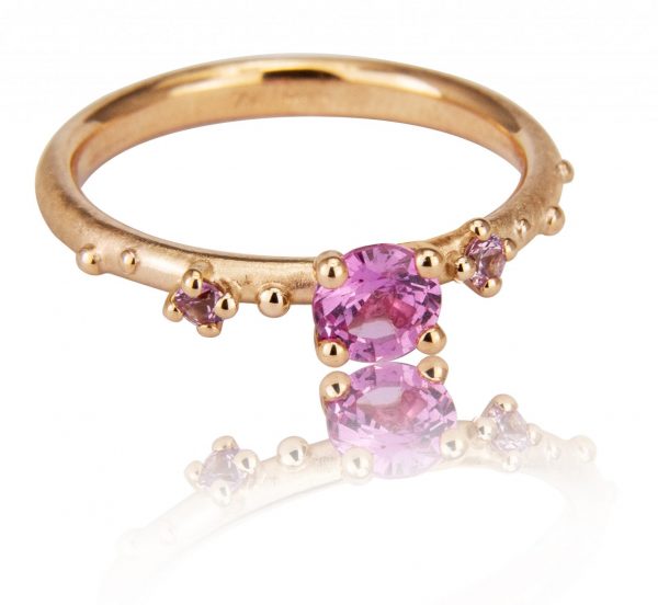 Shine ring rosa safirer