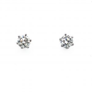 Hvitt gull ørepynt 6 klør m/ 1,46ct TWSi
