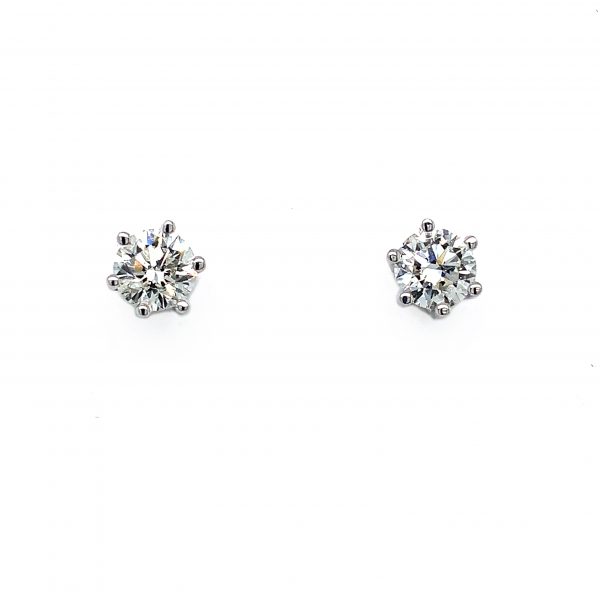 Hvitt gull ørepynt 6 klør m/ 1,46ct TWSi