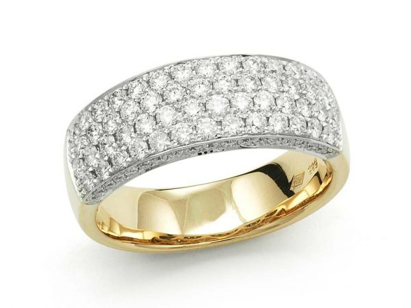 Ring hvitt/gult gull m/ 1,37ct diamanter - Bilde 2