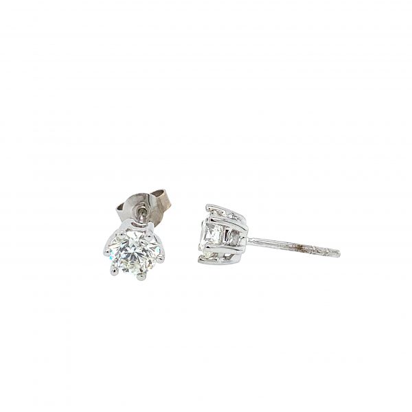 Hvitt gull ørepynt 6 klør m/ 1,46ct TWSi - Bilde 2