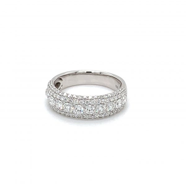 Ring hvitt gull m/ 1,39ct diamanter