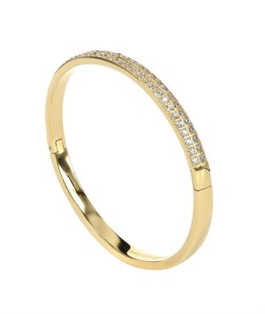 Clarissa armring forgylt stål m/cubic zirkonia