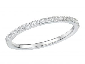 Hvitt gull sidering m/ 0,14ct diamanter