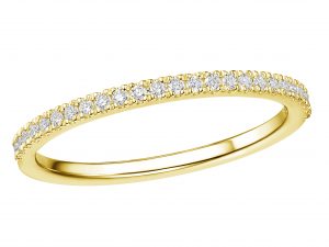 Gult gull sidering m/ 0,14ct diamanter