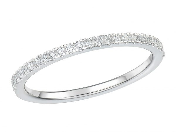 Hvitt gull sidering m/ 0,14ct diamanter