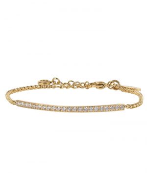 Ellen armbånd forgylt stål m/ cubic zirkonia