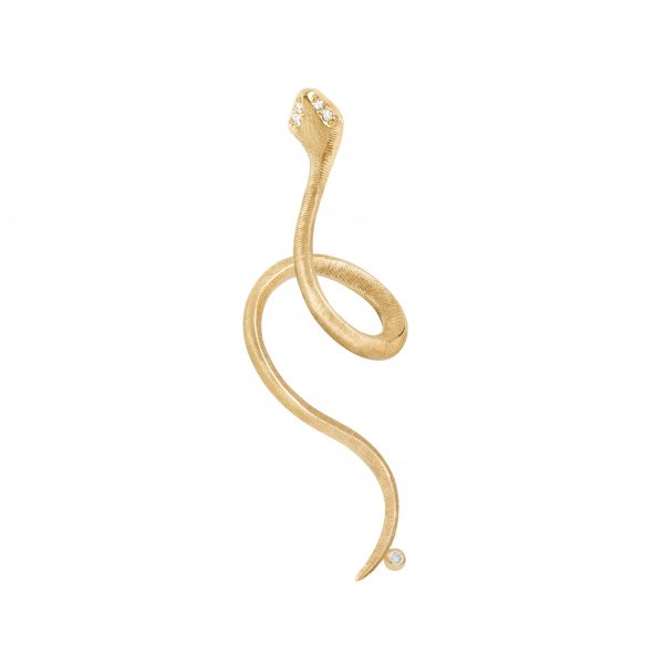 Snake Ørepynt  Gult Gull