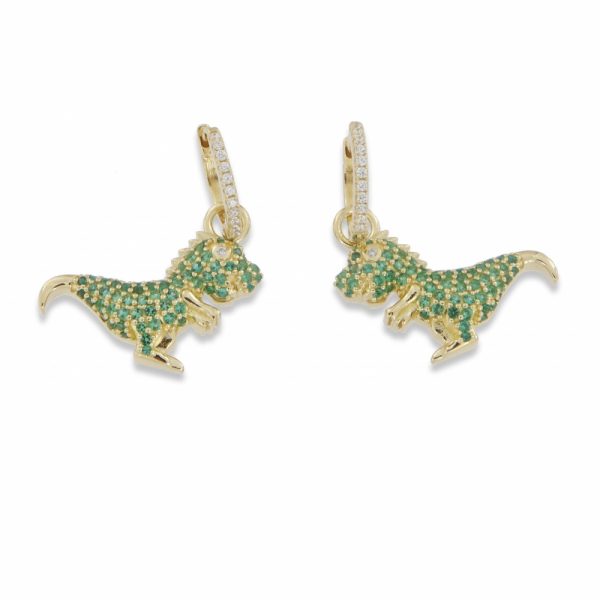 T-Rex ear charm forgylt