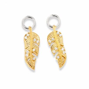 Feather ear charm forgylt
