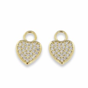 Heart ear charm forgylt