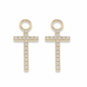 Cross Grand ear charm forgylt