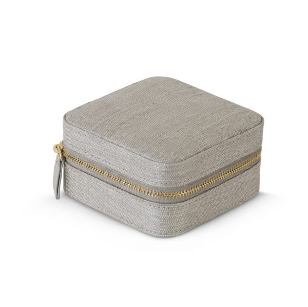 Smykkeskrin Beige råsilke - Bilde 3